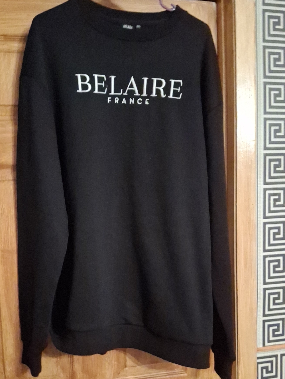Belaire France Men's Black Crewneck Sweatshirt Size 3xl
